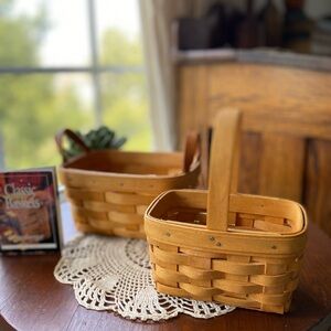 2 Longaberger Baskets 1988 & 2002 EUC